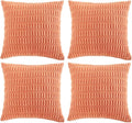 Fancy Homi 4 Packs Boho Coral Decorative Throw Pillow Covers 14x14 Inch by Fancy+Homi
