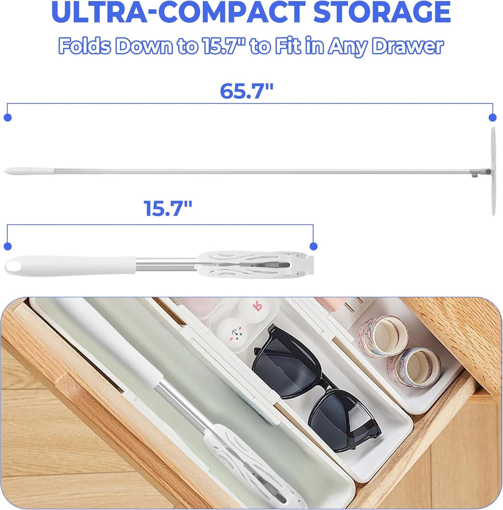 Duster Extended Handle & Long Duster, Compatible with Swiffer, 65.7"