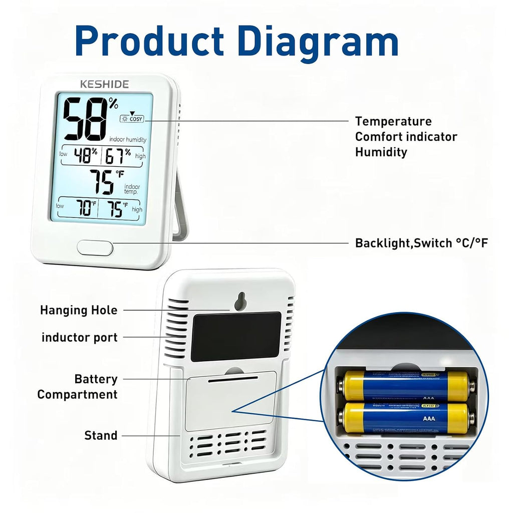 Hygrometer Thermometer Gauge Mini Digital