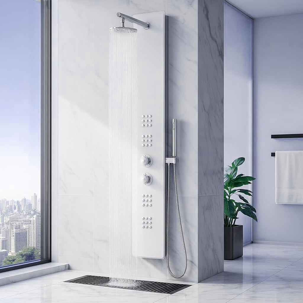 ANZZI Shower Panel 64"", Veld Series, Body Massage 2 Jetted Shower Panel