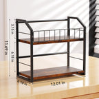 CD Storage Rack, 2 Tier CD holder & Display, 120 Capacity- Brown 2 Pack