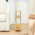 MaxSmeo Narrow End Table, Small Narrow 3-Tier Side Table for Small Spaces