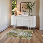 Entrance Rugs Indoor 2x3 Green Entry Rug Washable Abstract Small Area Rug - Image 3