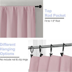 Simplebrand Ava Blush Short Blackout Curtains - Image 3