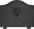 Firebacks for Fireplace- Iron Lion Fireback with Feet (19.5inch)