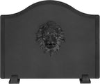 Firebacks for Fireplace- Iron Lion Fireback with Feet (19.5inch)