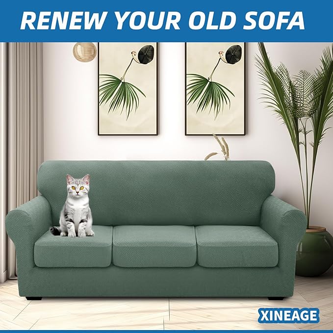 XINEAGE New 4 Pieces Extra Large Couch Covers - Image 2