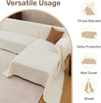 Sectional Couch Covers, 2 Pieces Washable L Shaped Couch Covers Sofa Blanket - Image 5