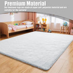 Shag Area Rug for Bedroom 4x6, Soft Fuzzy Rug Non-Shedding Indoor Plush Carpet - Image 7