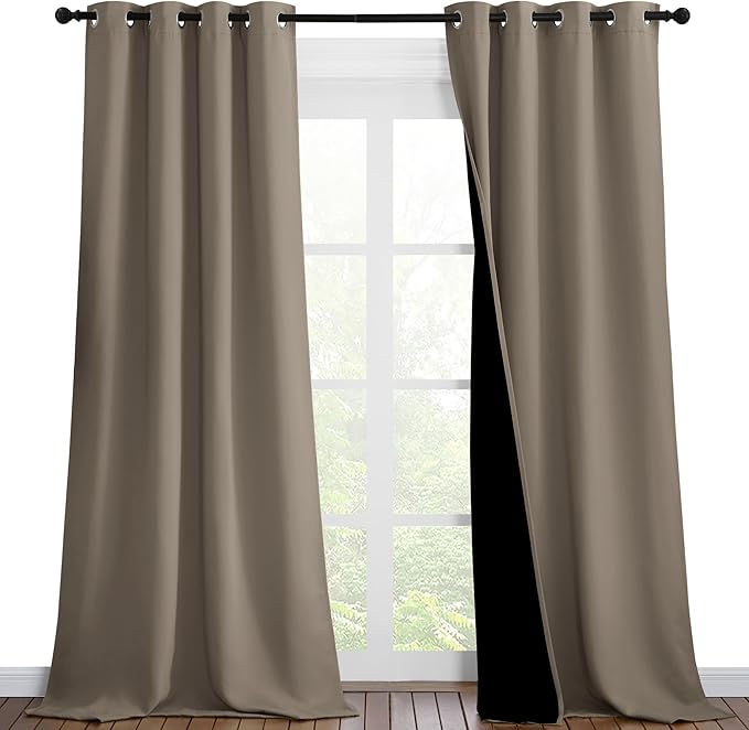 NICETOWN Full Shading Curtains 90 inches Long 2 Panels Set by NICETOWN