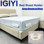 Bed Sheet Holders for Corners, 4 Pack Fitted Sheet Clips with Lock Buckle
