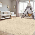4x6 Area Rugs for Living Room Rug: Soft Fluffy Shag Beige Rugs for Bedroom - Image 9