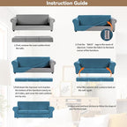 WEERRW 4 Pieces Velvet High Stretch Couch Covers - Image 6