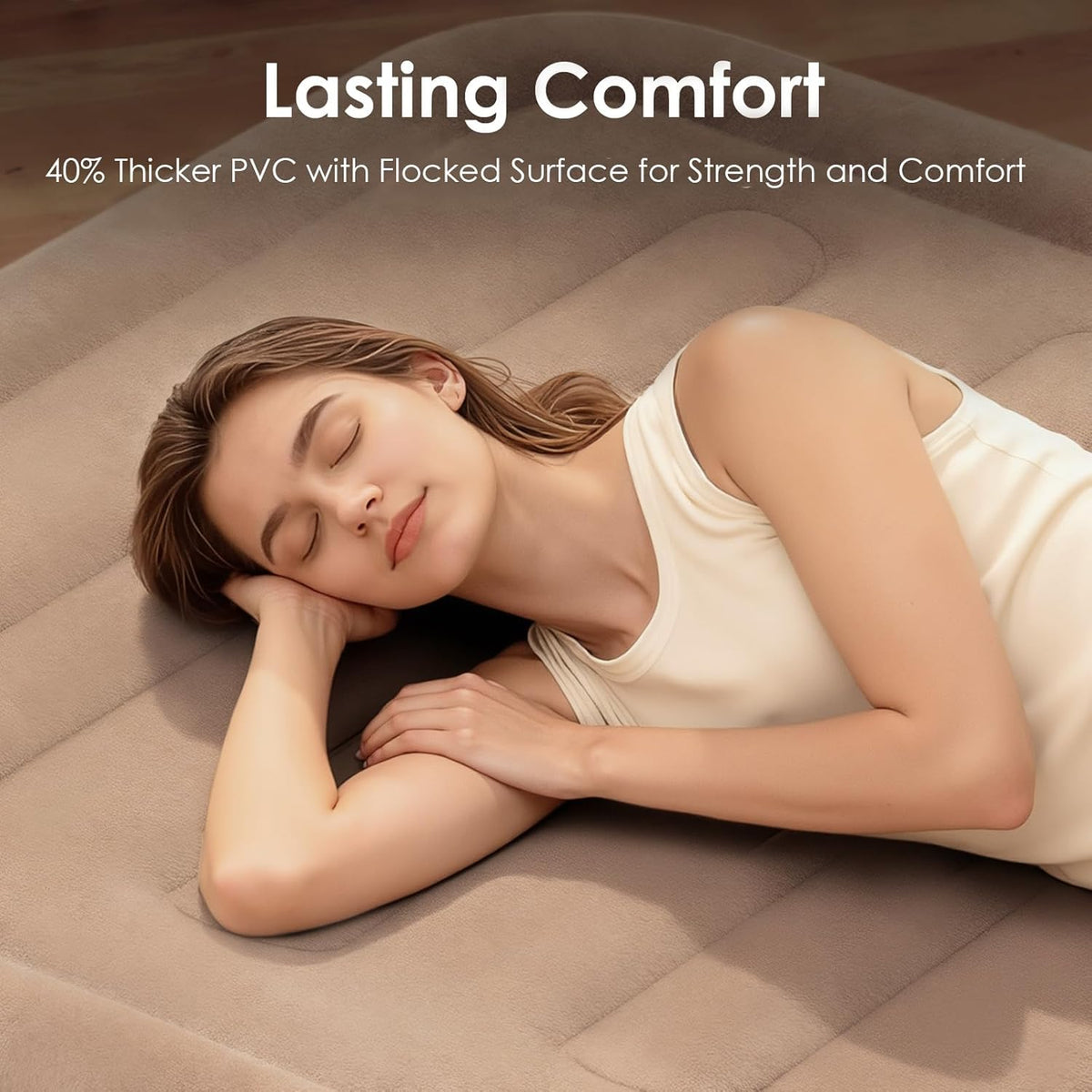 Air Mattress Queen with Built-in Pump, 18"Raised Blow Up Mattress