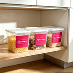 Dry Food Storage Containers, 2.7L /95 oz Plastic Food Storage Containers for Kitchen and Pantry Organization for Cereal, Berries, Baking Supplies,Flour and Sugar,BPA Free,Reusable Container