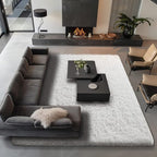Ophanie Area Rugs 9x12 Living Room, Large White Bedroom Carpet, Big Shag Indoor - Image 3