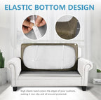 Leather Look Couch Cushion Covers Sofa Seat Slipcovers Sets Couches Furniture - Image 3