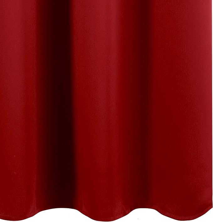 LEMOMO Red Blackout Curtains 42 x 54 Inch Length Set of 2 Panels Grommet - Image 9