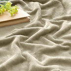 BEDELITE Fleece Blanket Oat Linen Throw Blankets - Image 3