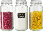 Large Glass Storage Containers with Airtight Lids 78oz 3 Pack