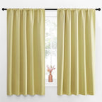 NICETOWN Blackout Curtains for Living Curtains, Paler Yellow, 52 by 63 Inch by NICETOWN