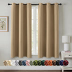 MIULEE Taupe Brown Blackout Curtains by MIULEE