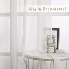 NICETOWN Living Room Window Curtains Sheer Textured Extra 108" Long, Grommet - Image 3