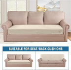 H.VERSAILTEX Velvet Stretch Individual Couch Cushion Cover Plush Cushion - Image 4