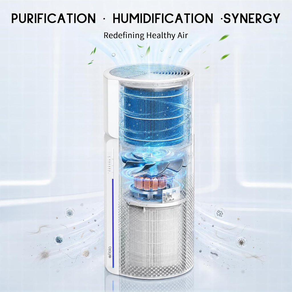 Afloia Air Purifier and Humidifier Combo, Evaporative Humidifier,1,076 ft²