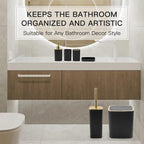 19PCS Bathroom Accessories Set, Black and Gold Bathroom Set for Modern Home