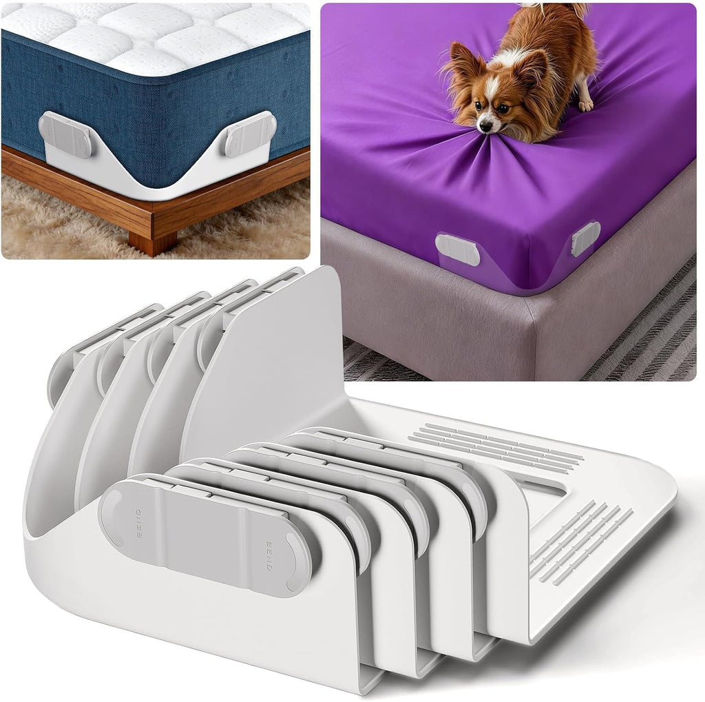 B-Land Bed Sheet Holders for Corners:Non-Stretch Fitted Sheet Grippers