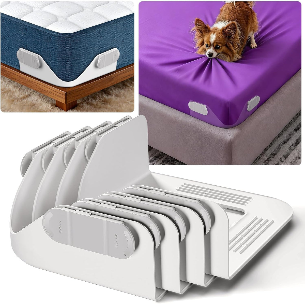 B-Land Bed Sheet Holders for Corners:Non-Stretch Fitted Sheet Grippers