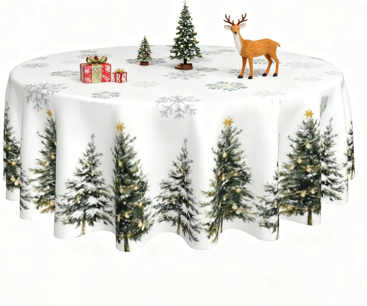 Fall Round Tablecloth 60 Inch Fruit Maple Leaves Table Cloth Thanksgiving Harvest Table Decorations Autumn Table Cover for Holiday Kitchen Dining Party Season Decor