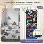 Mefirt Over the Door Storage for Nerf Guns, Hanging Toy Blasters Organizer