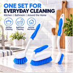 3 Pack Cleaning Brush Scrub Brush Kitchen Brush for Floor, Blue