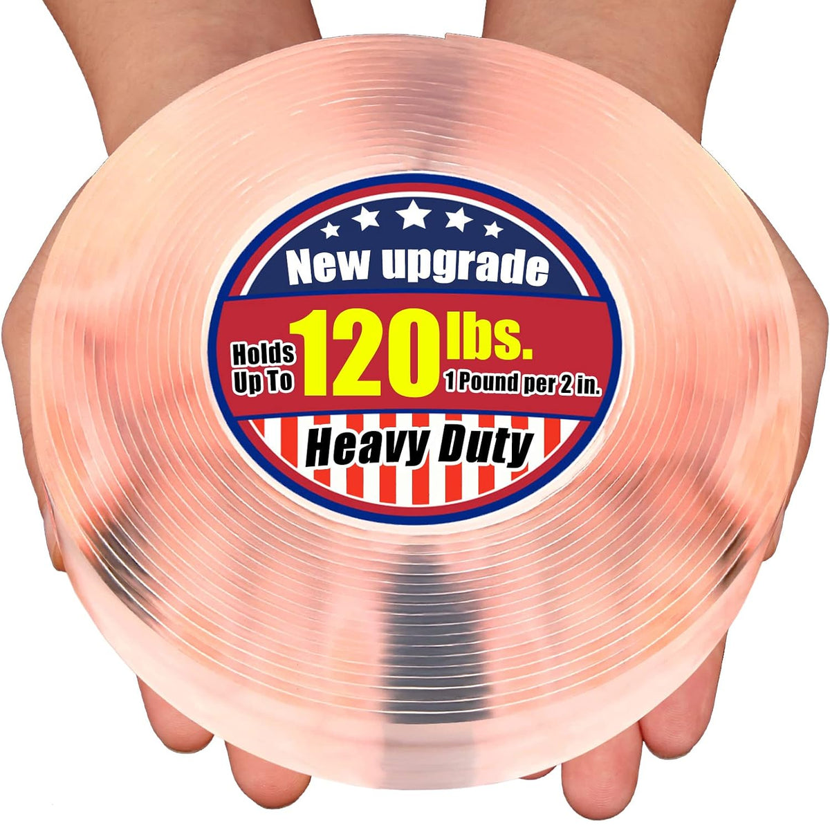 PHIXBEAR Extra Large 1.2" x 240" Double Sided Mounting Tape Heavy Duty, Clear & Tough Nano Adhesive Tape Multipurpose Removable Tape