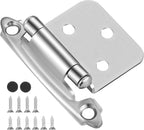 50 Pack 25 Pairs 1/2" Overlay Cabinet Door Hinges - Oil Rubbed Bronze Self Closing Hinges