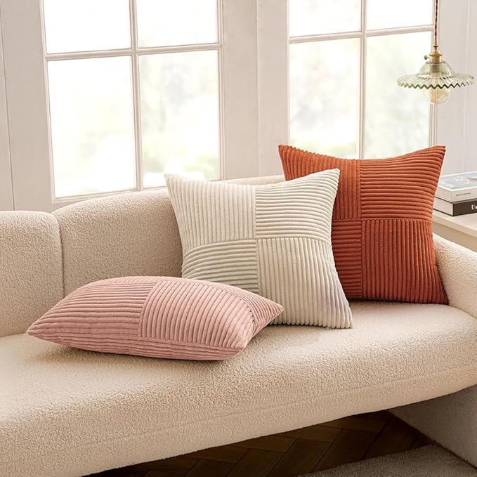 MIULEE Pink Decorative Throw Pillow Covers 20x20 Inch - Image 5
