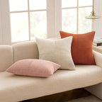 MIULEE Pink Decorative Throw Pillow Covers 20x20 Inch - Image 5