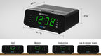 Emerson SmartSet Dual Alarm Clock Radio with AM/FM, Auto Time Setting, Sleep Timer, Snooze, 20 Presets, Easy-to-Read .9-inch Jade Green Dimmable LED Display, CKS1900
