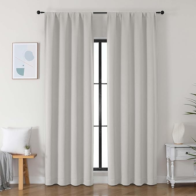 Simplebrand Ava Natural Blackout Curtains by Simplebrand