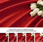 MIULEE Christmas Red Back Tab Blackout Curtains 102 Inch Long 2 Panels Set - Image 8
