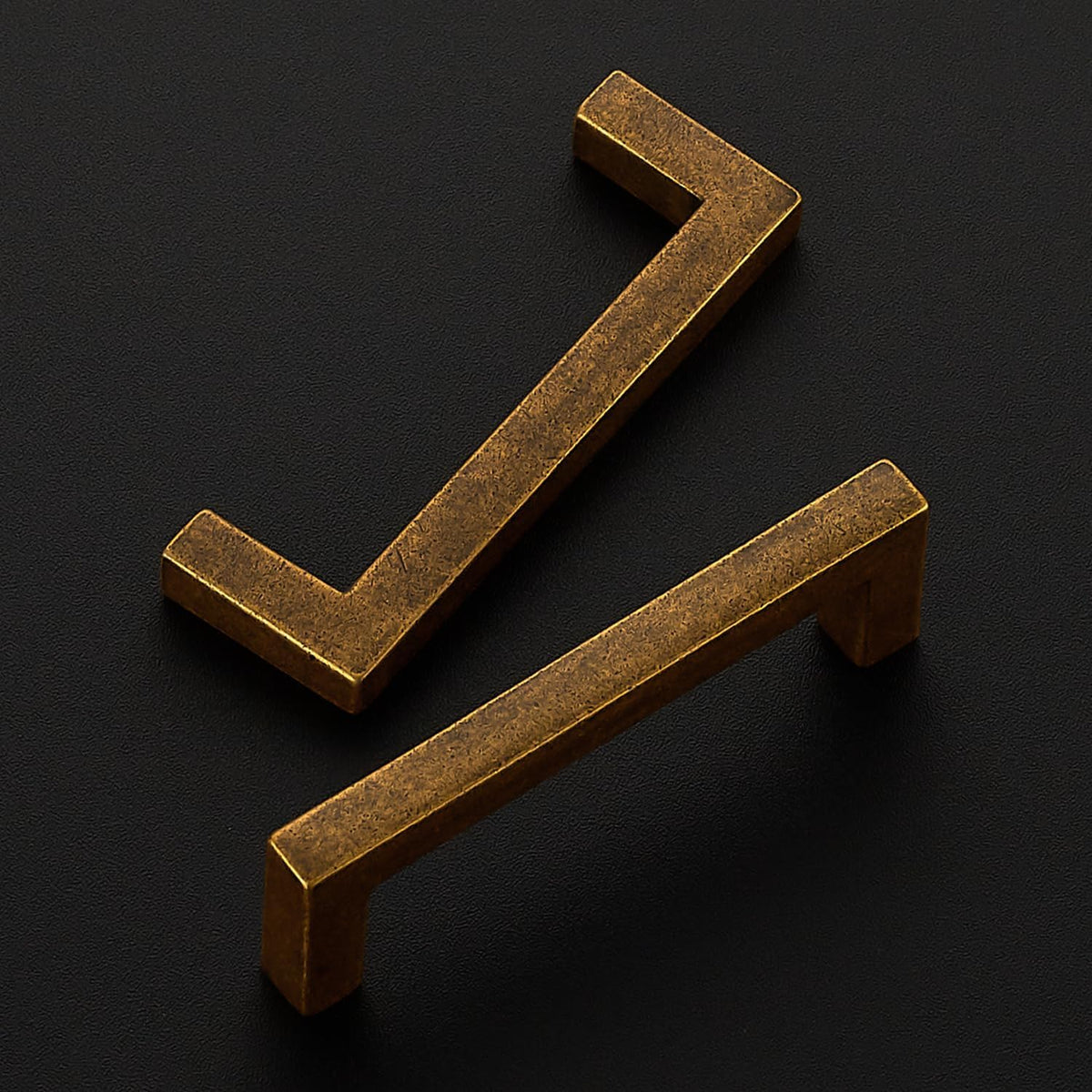 Ravinte Antique Brass Cabinet Handles Solid Cabinet Pulls 3 Inch CC, 5 Pack