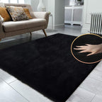 ORINOVA Black Fluffy Living Room Furry Rugs - Image 2