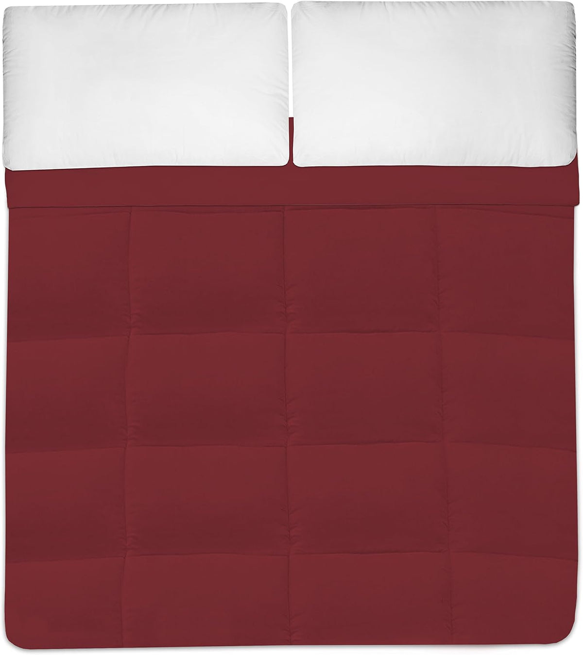 Sweet Home Collection White Goose Down Alternative Comforter, Burgundy, King
