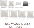 Fancy Homi 2 Packs Cream White Big Decorative Throw Pillow Covers 24x24 Inch - Image 7