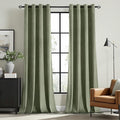 MIULEE Sage Green Elegant Grommet Curtains Thermal Insulated Soundproof Room by MIULEE