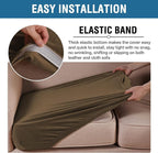 H.VERSAILTEX Velvet Stretch Couch Cushion Cover Plush Cushion Slipcover - Image 4