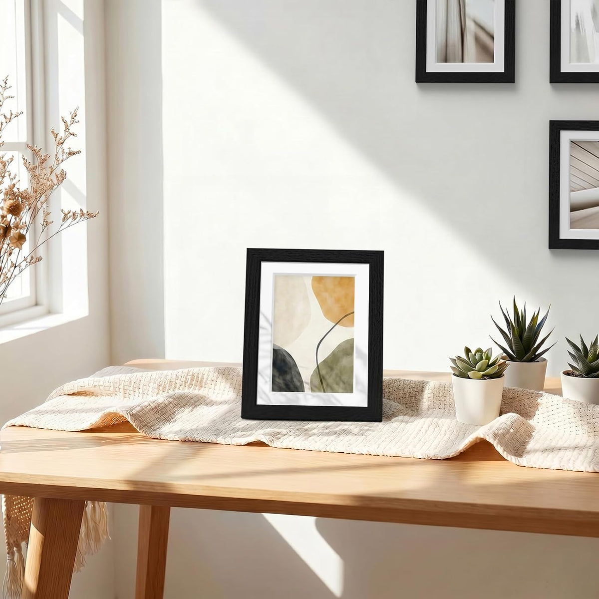 Vittanly 5x7 Picture Frames Set of 10 for Wall or Tabletop Display, Black