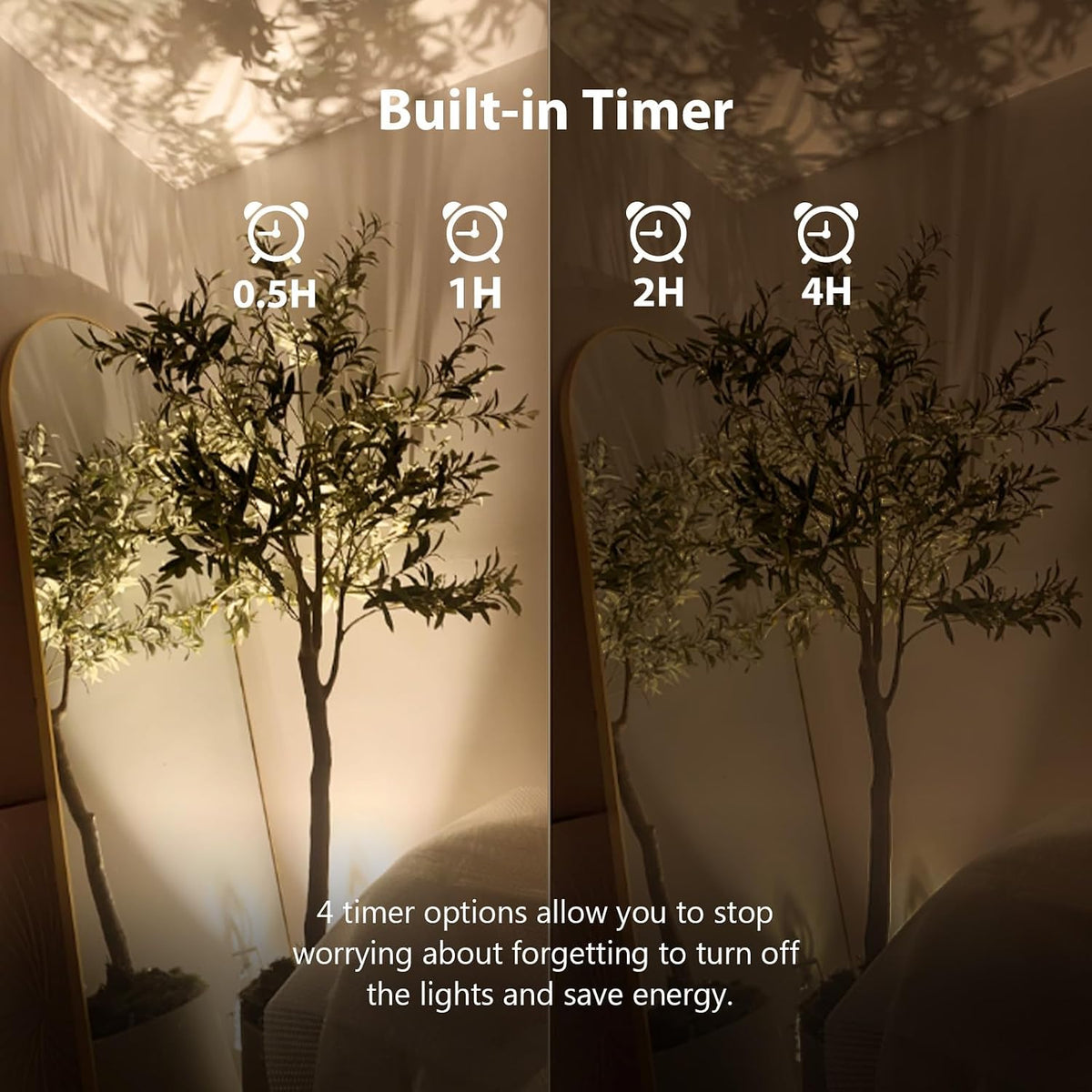 Brightown 2 Pack Uplights Indoor Floor Can Lights with Remote and Timer